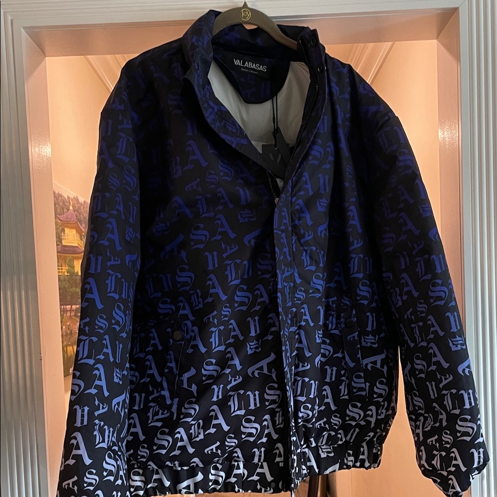 Valabasas Blue, Purple and Black Men's Puffer Jacket-NWT-Size XL